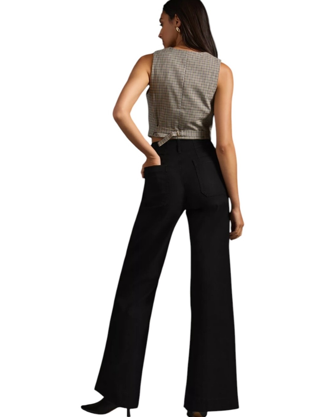 NWT Anthropologie Maeve The Colette Wide-Leg Pants | Size 28 | Black Full Length - Picture 5 of 14